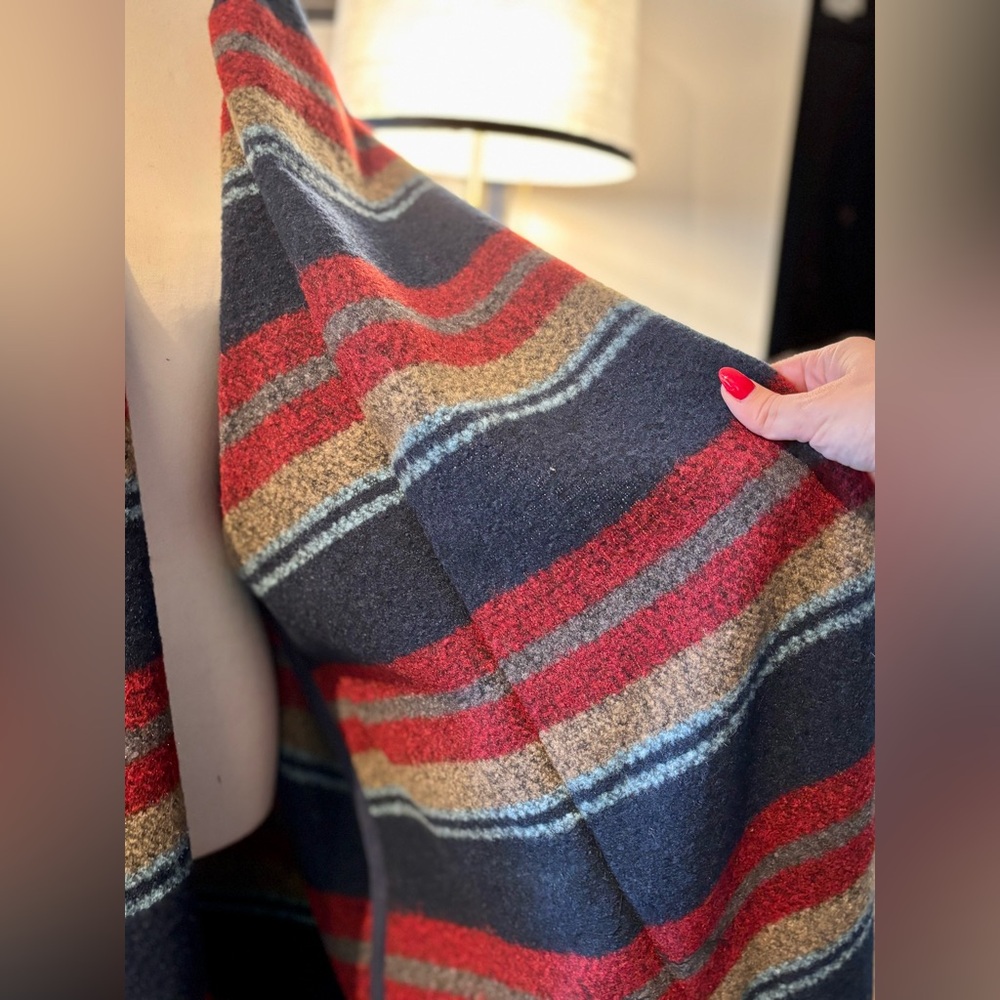 🧵 HANDMADE (by me!) Open-Front Wool Blend Coat size L - Picture 10 of 13